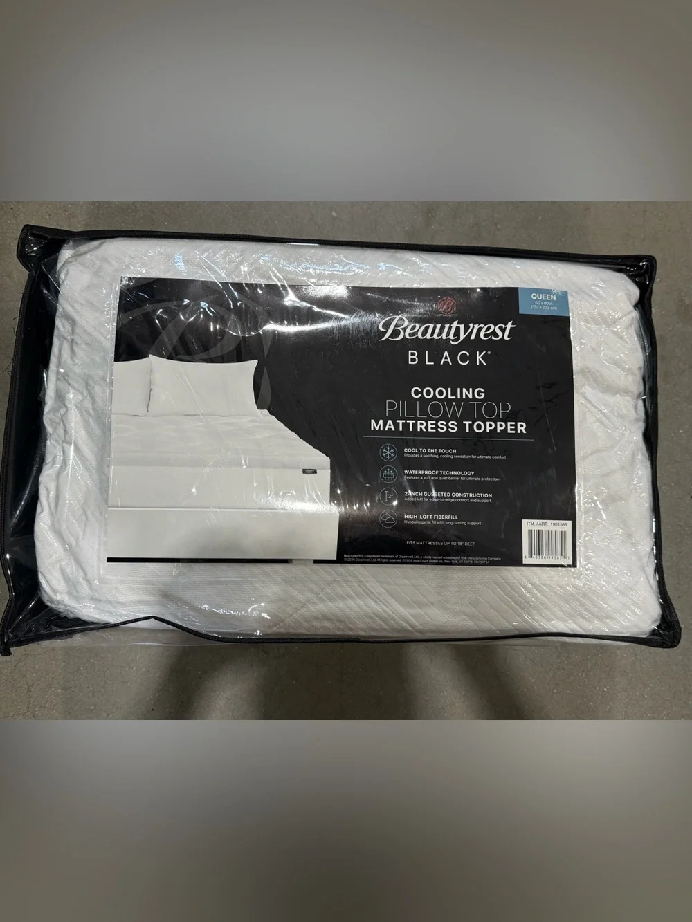 Beautyrest cooling pillow top king mattress topper queen size